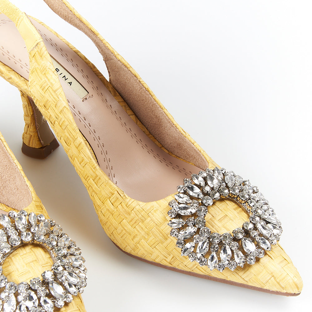Zapatos Corina Rafia Joya M3185 Amarillo - imagen 2