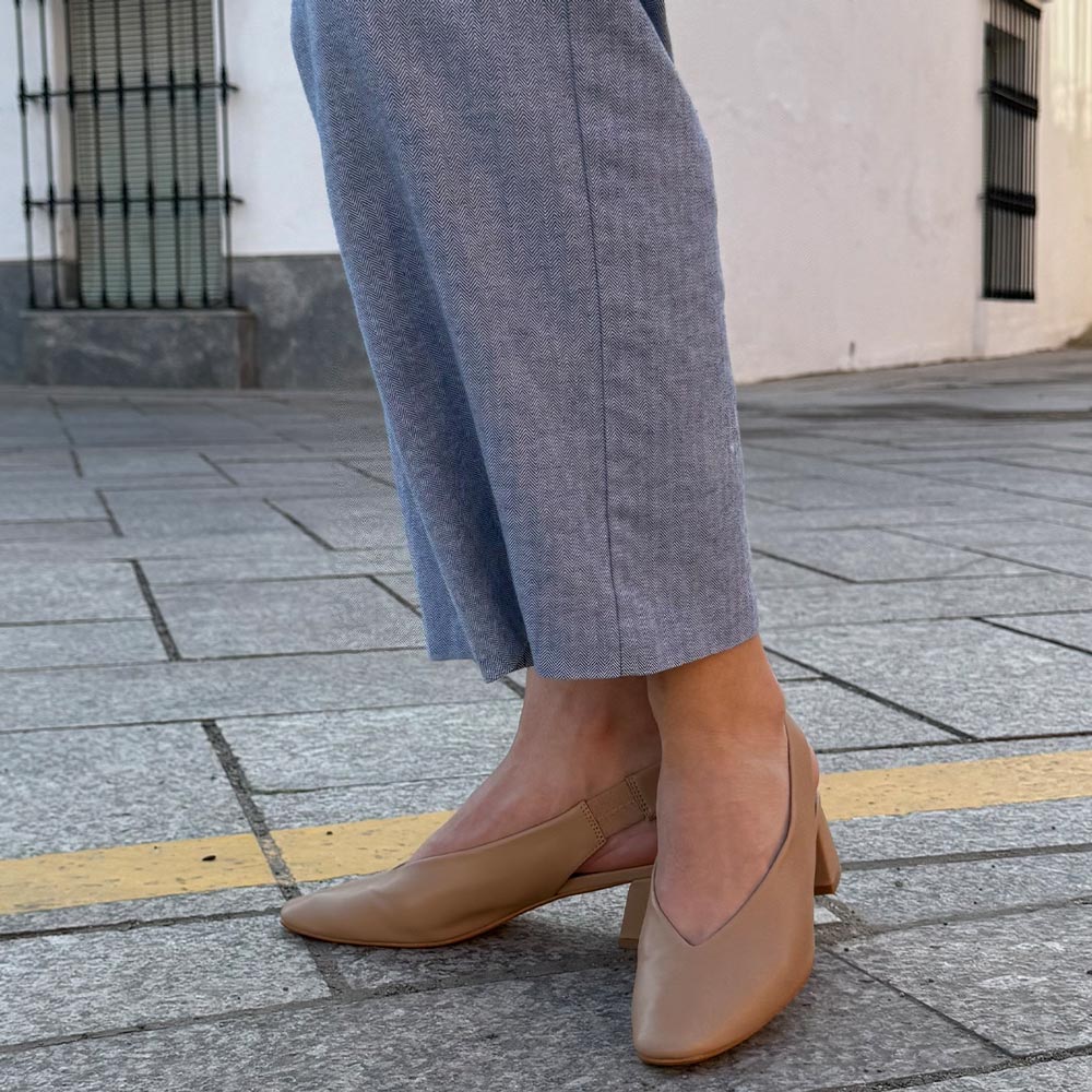 Zapatos Corina Salón Abierto M5325 Camel - imagen 4