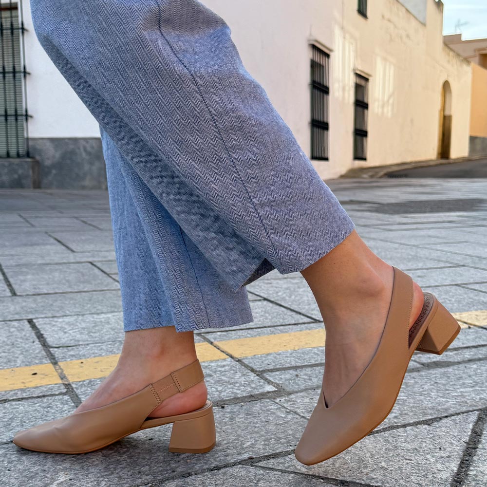 Zapatos Corina Salón Abierto M5325 Camel - imagen 2