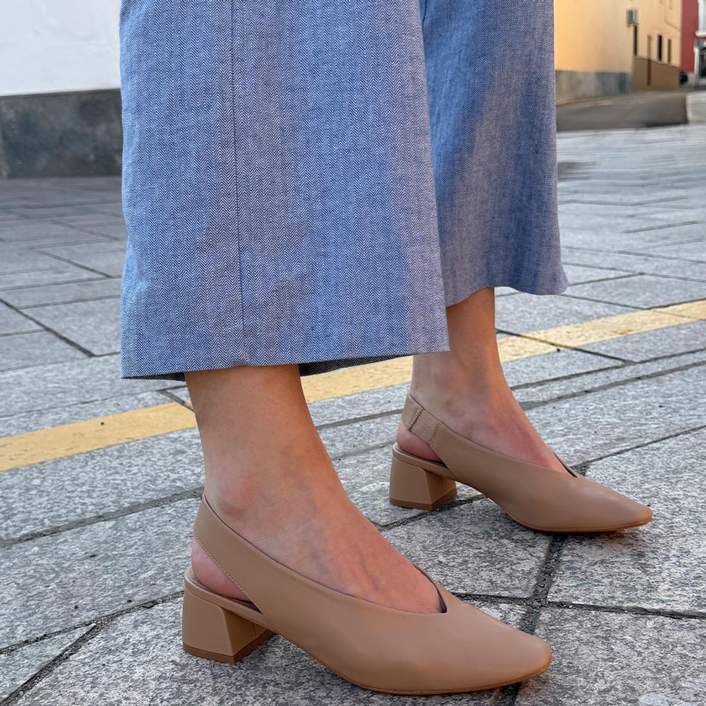 Zapatos Corina Salón Abierto M5325 Camel - imagen 6