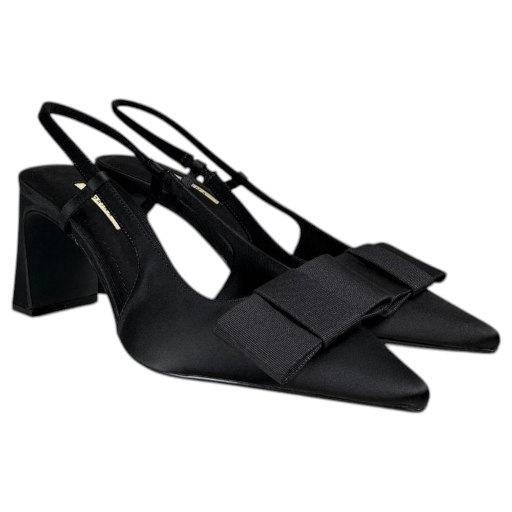 Zapatos Corina Salón Destalonado Lazo M6255 Negro - imagen 3