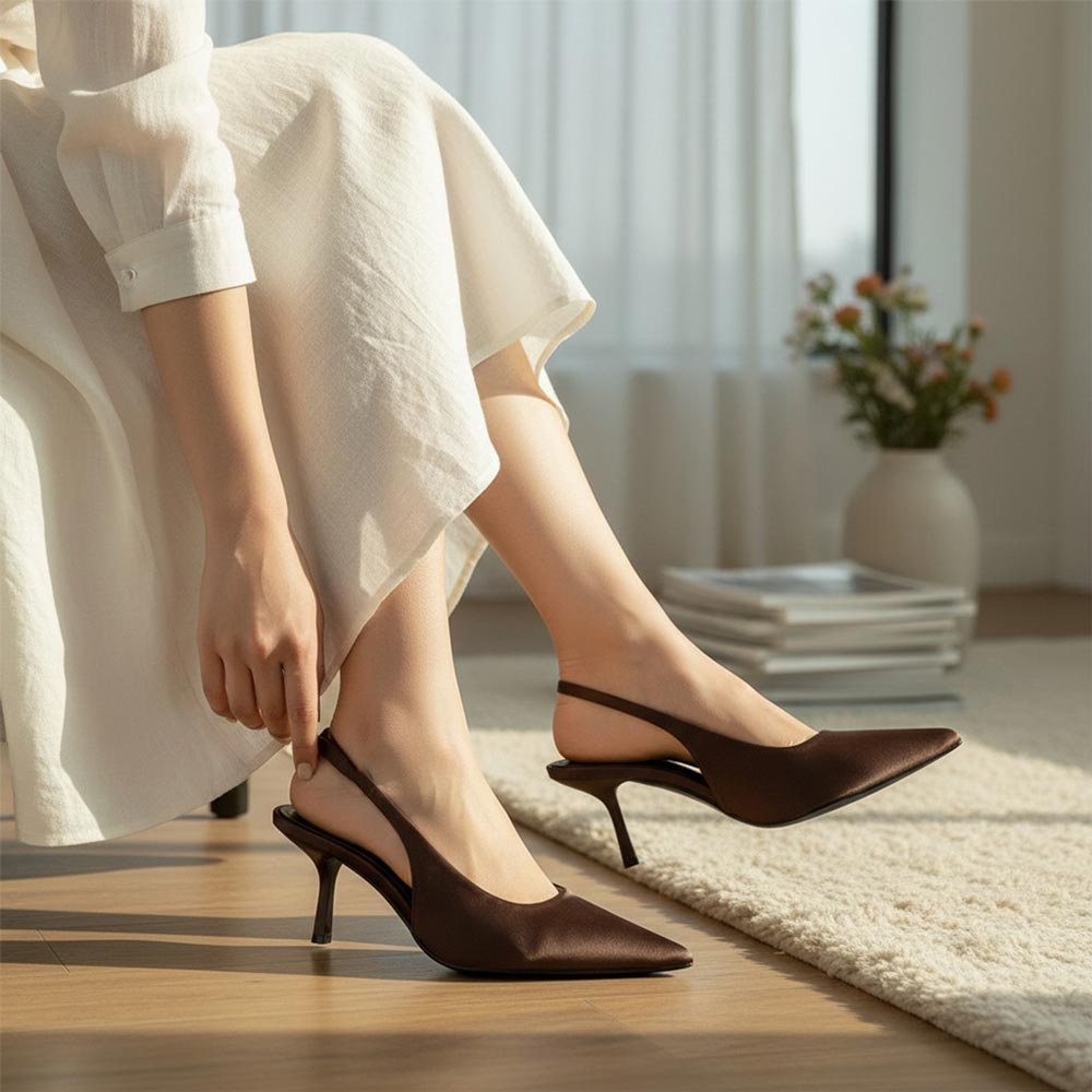 Zapatos Corina Salón Destalonado M6240 Café - imagen 2