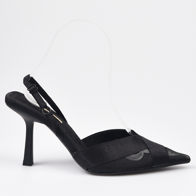 Zapatos Corina Salón Destalonados Rejilla M4210 Negro