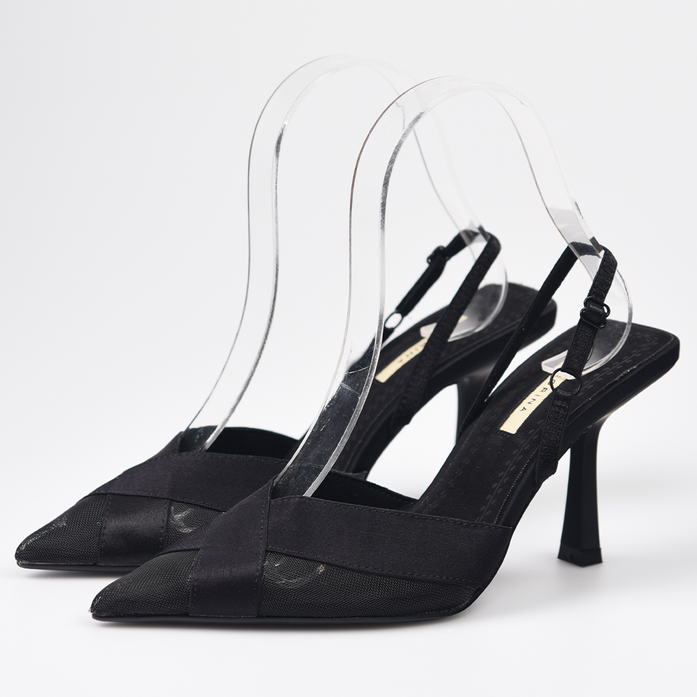 Zapatos Corina Salón Destalonados Rejilla M4210 Negro - imagen 3