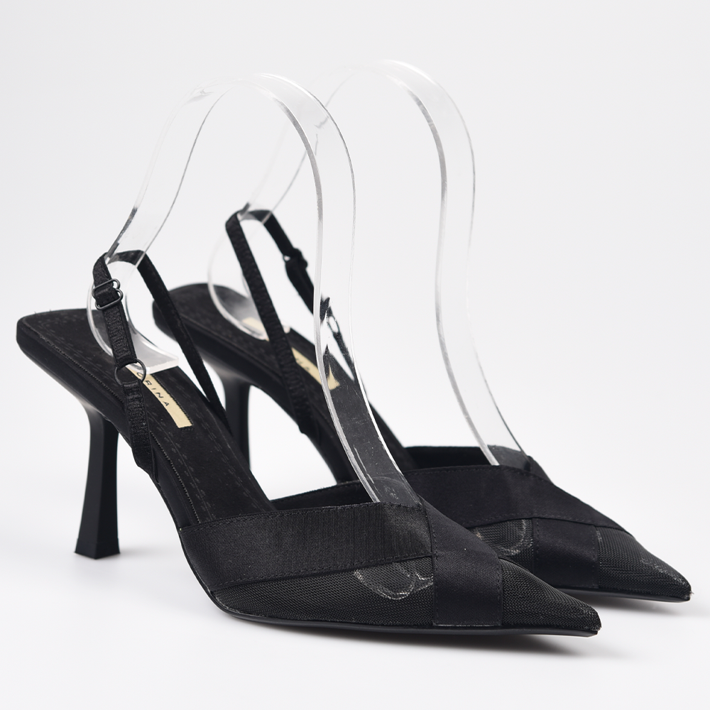 Zapatos Corina Salón Destalonados Rejilla M4210 Negro - imagen 2