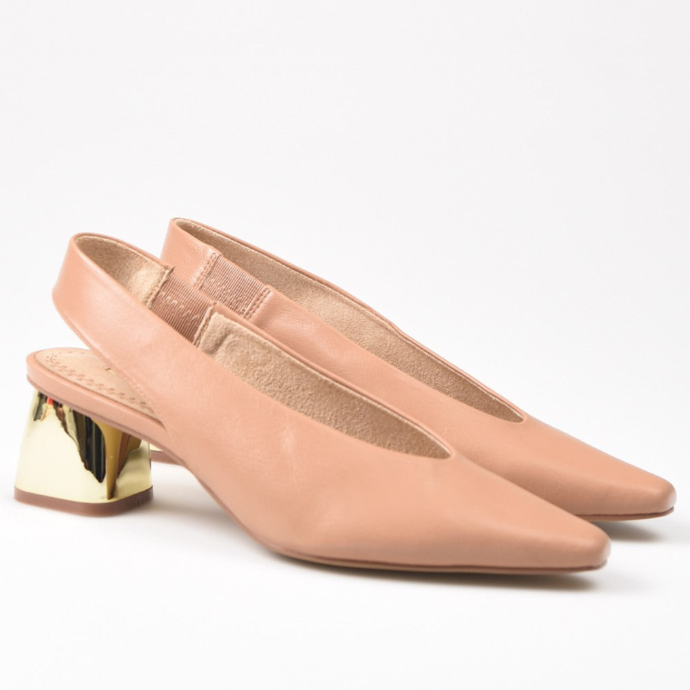 Zapatos Corina Salón Tacón Dorado M4225 Nude - imagen 2