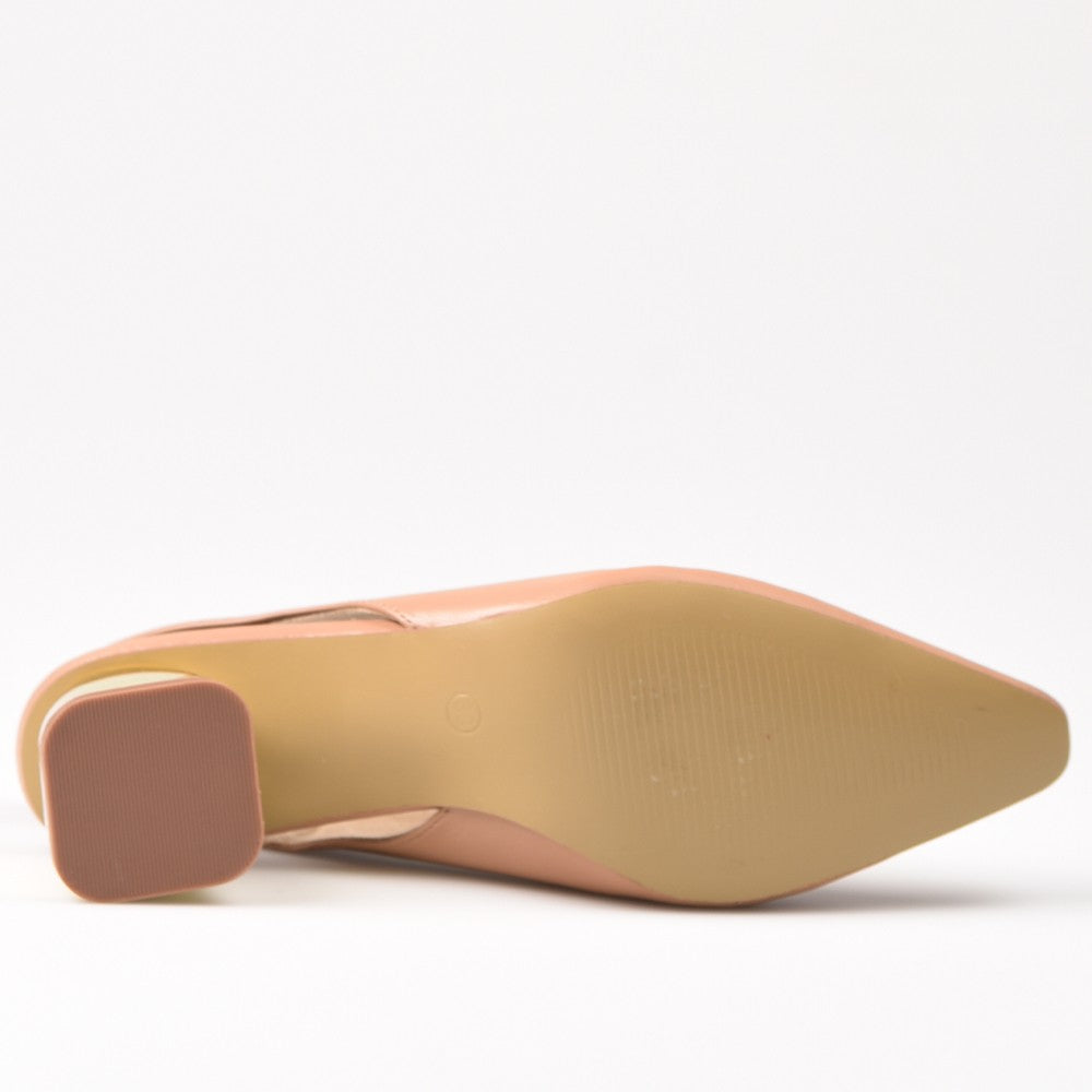Zapatos Corina Salón Tacón Dorado M4225 Nude - imagen 5