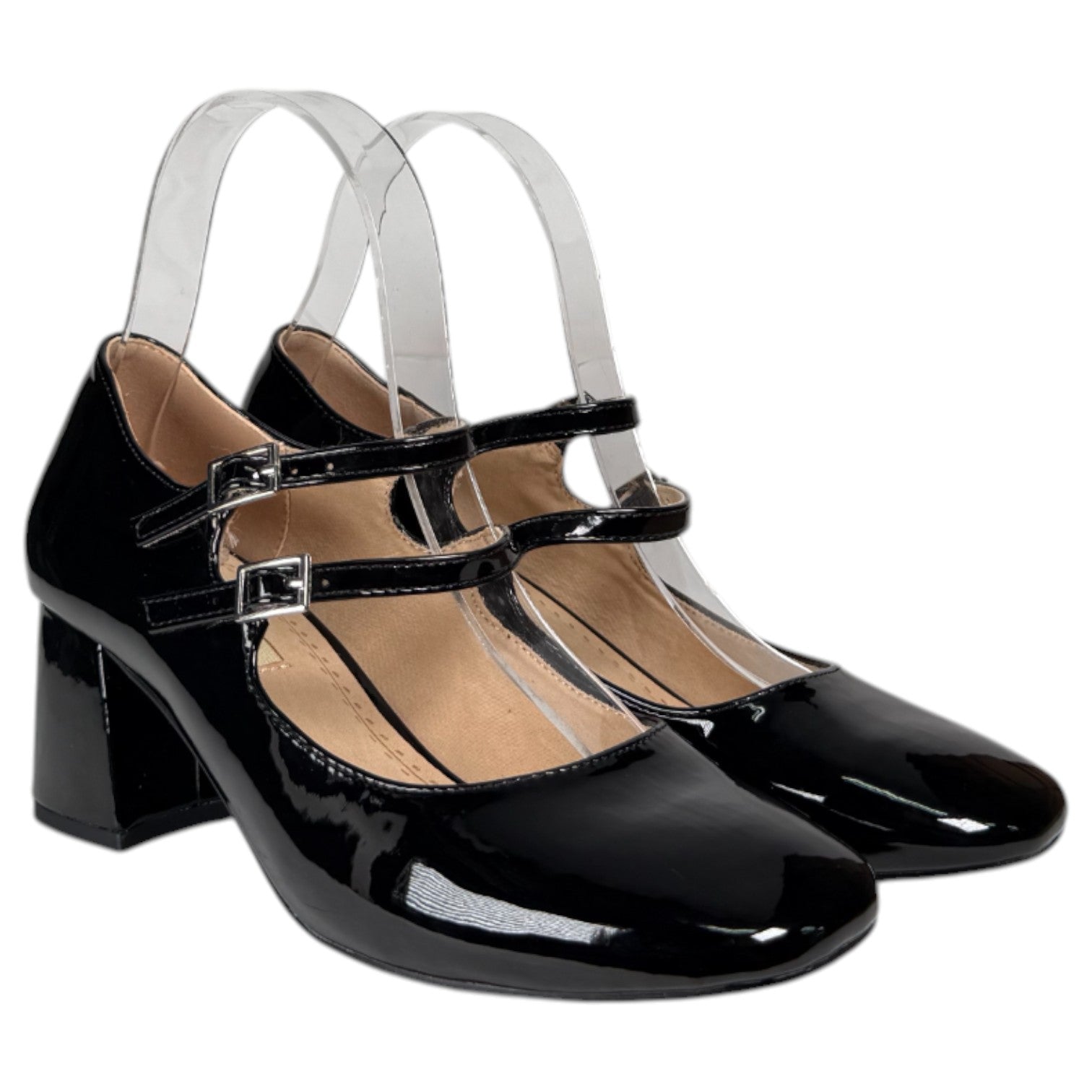 Zapatos Corina Tacón Hebillas M5755 Negro - imagen 3