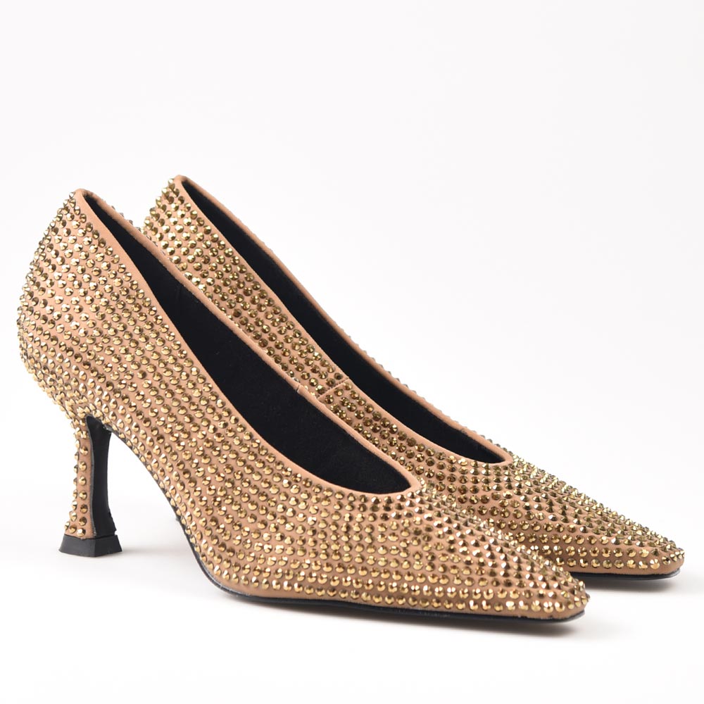 Zapatos de Salón Corina Brillos M3665 Camel - imagen 2