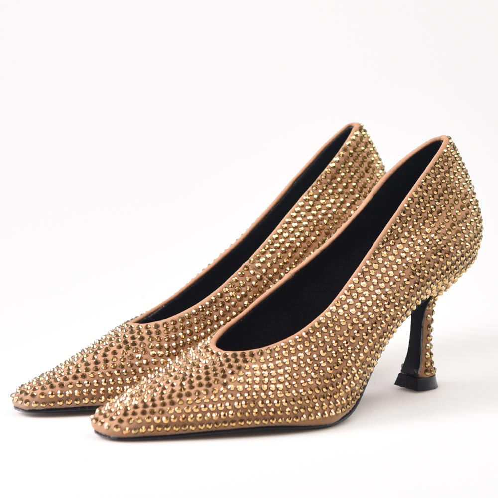 Zapatos de Salón Corina Brillos M3665 Camel - imagen 3