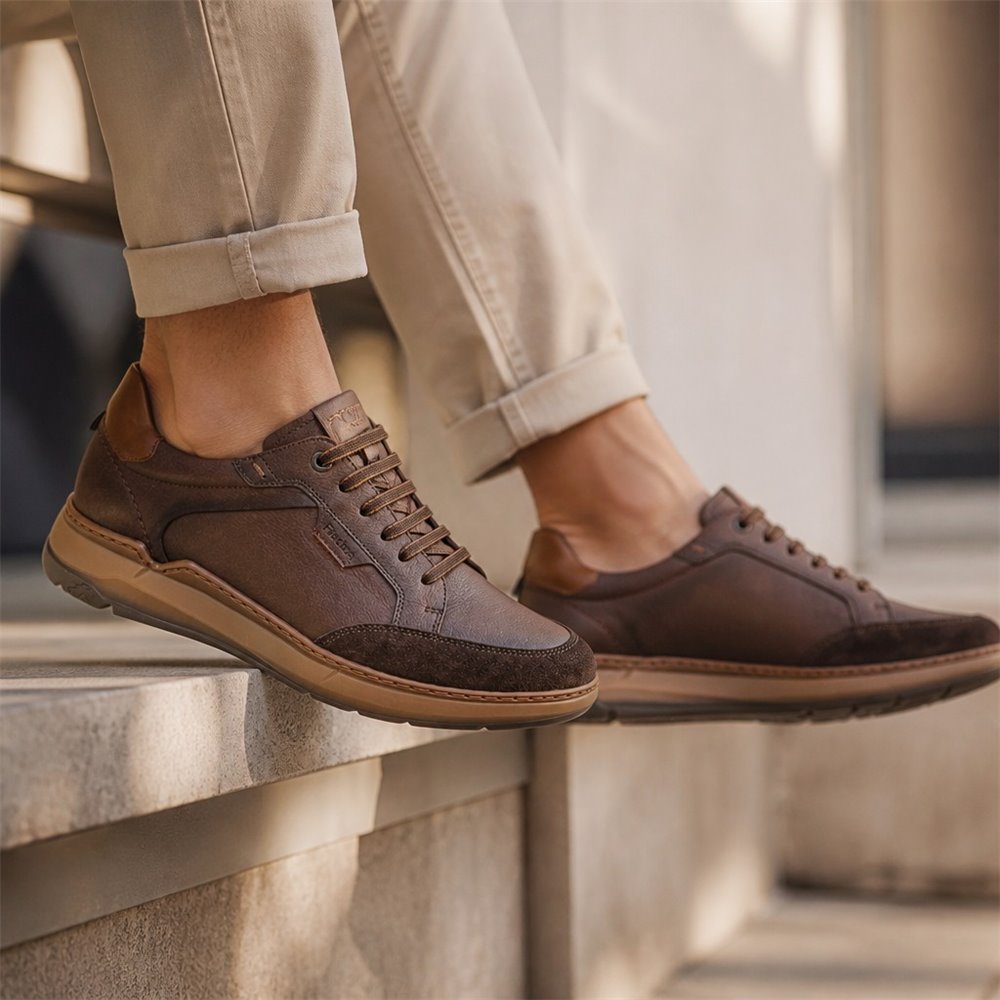 Zapatos Deportivos Fluchos Jeff F2511 Café