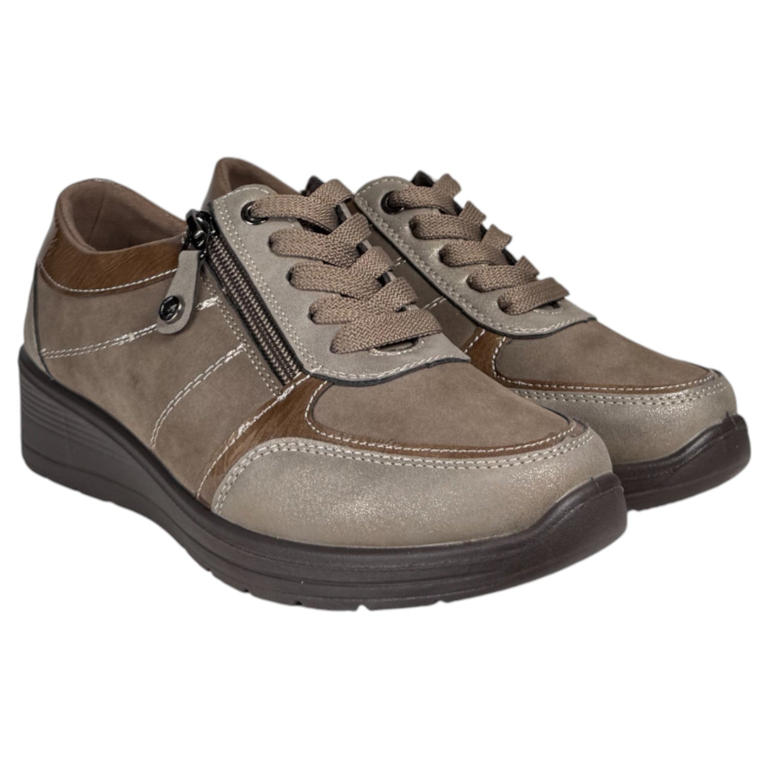 Zapatos Deportivos Mysoft 25M512 Taupe - imagen 2