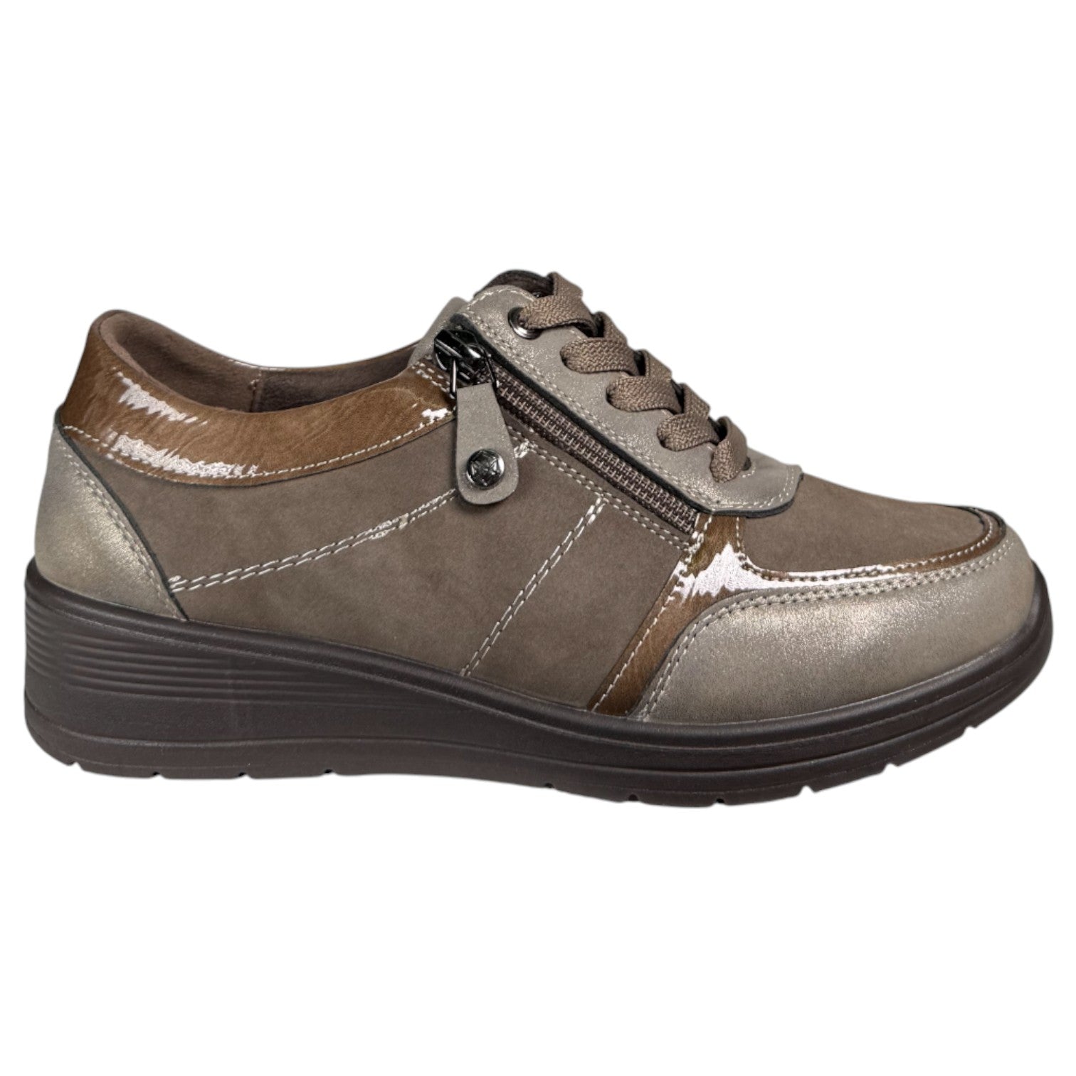 Zapatos Deportivos Mysoft 25M512 Taupe - imagen 1