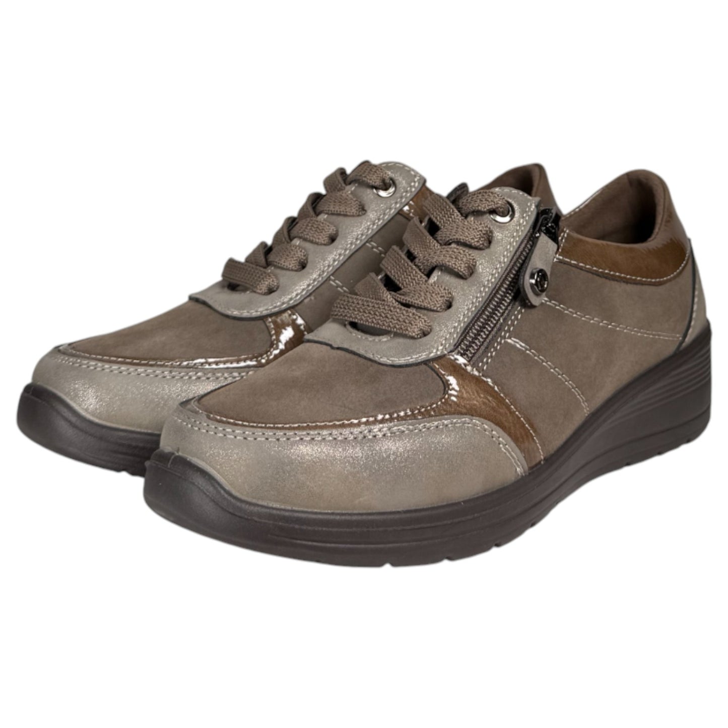 Zapatos Deportivos Mysoft 25M512 Taupe - imagen 3