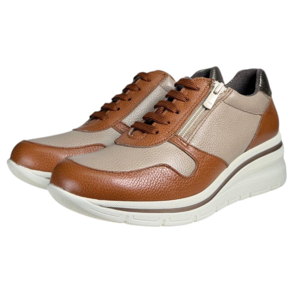 Zapatos Deportivos Pitillos 11611 Cuero Topo Bronce