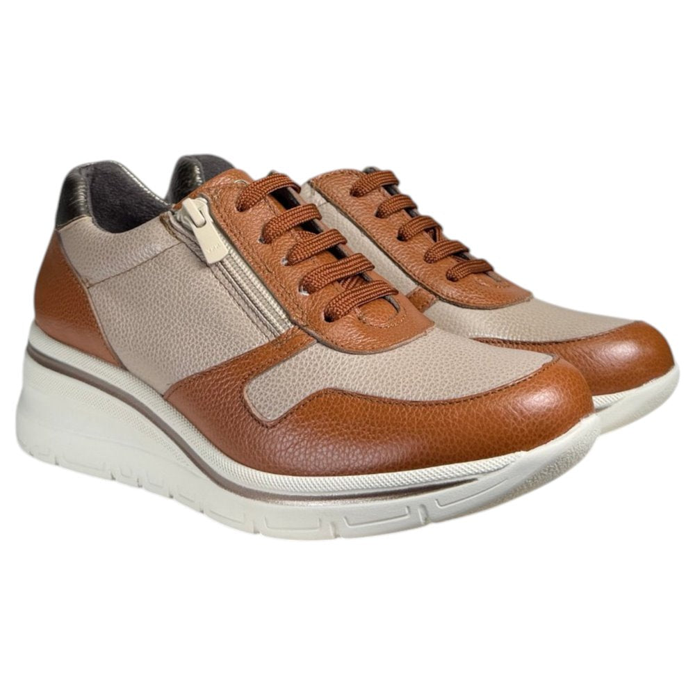 Zapatos Deportivos Pitillos 11611 Cuero Topo Bronce