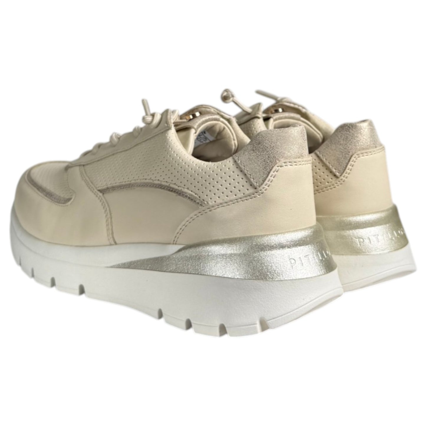 Zapatos Deportivos Pitillos Elásticos 11094 Crema - imagen 6