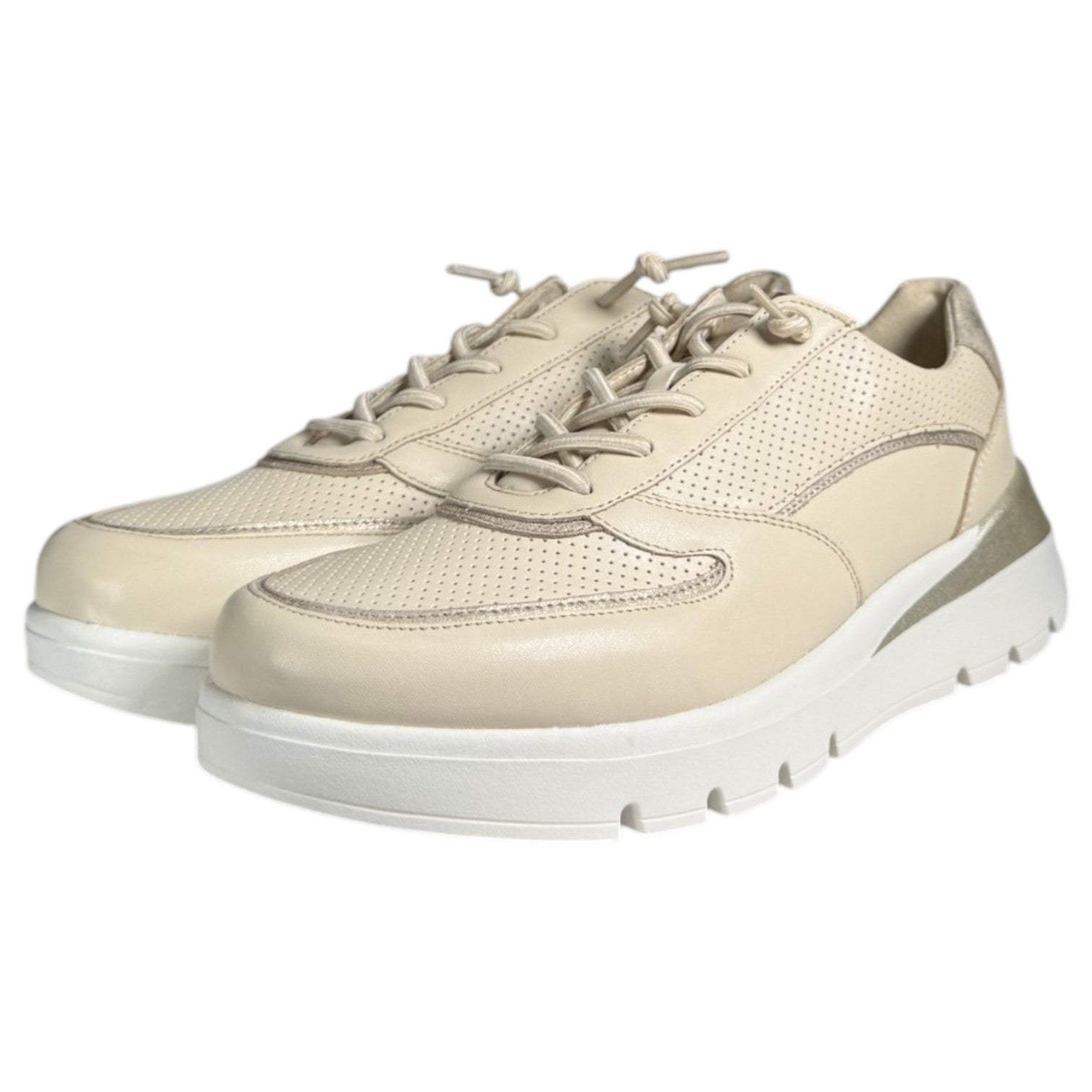 Zapatos Deportivos Pitillos Elásticos 11094 Crema - imagen 5