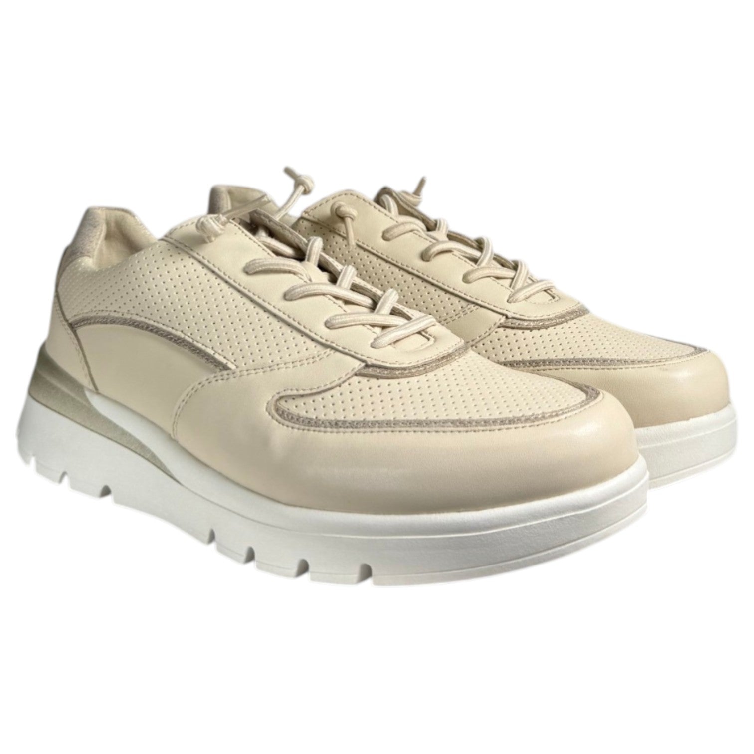 Zapatos Deportivos Pitillos Elásticos 11094 Crema - imagen 3