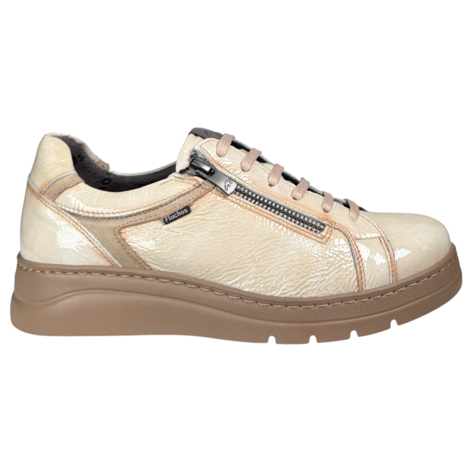 Zapatos Fluchos Deportivos Pompas F1666 Beig - imagen 1