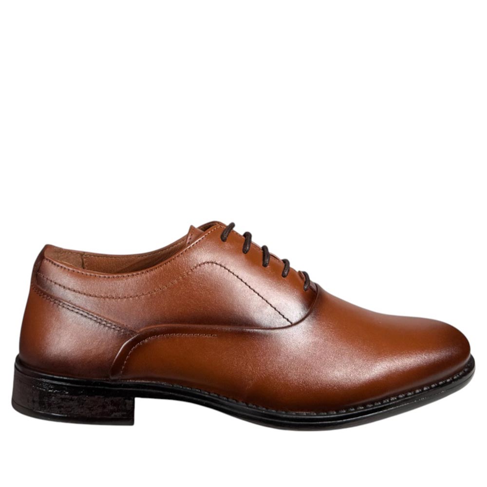Zapatos La Valenciana Blúcher Piel Lisa 4482 Cuero - imagen 1