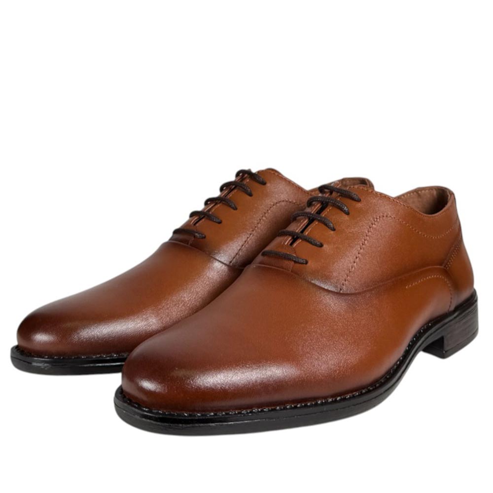 Zapatos La Valenciana Blúcher Piel Lisa 4482 Cuero - imagen 4