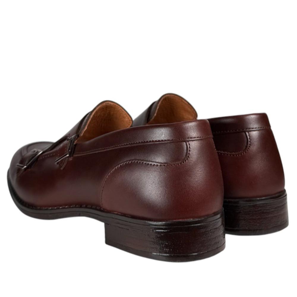 Zapatos La Valenciana Doble Hebilla 7240 Cuero - imagen 6