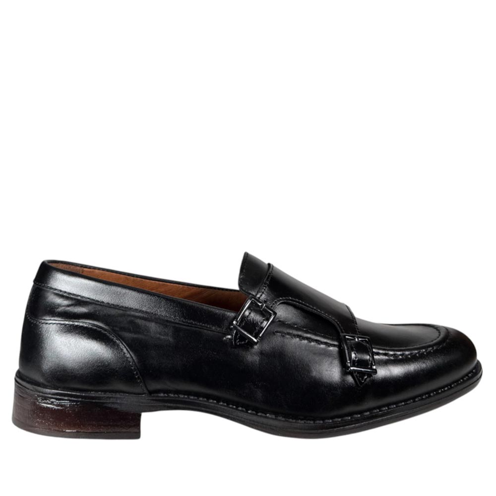 Zapatos La Valenciana Doble Hebilla 7240 Negro - imagen 8