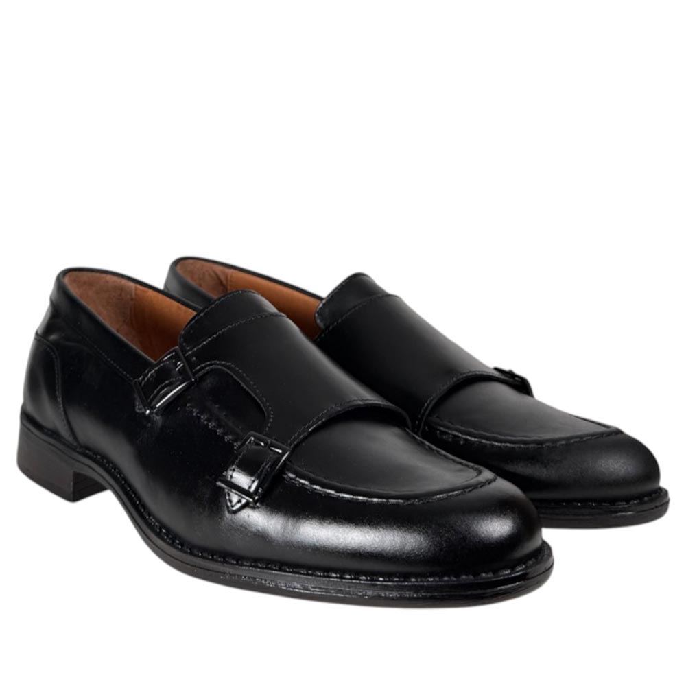 Zapatos La Valenciana Doble Hebilla 7240 Negro - imagen 3