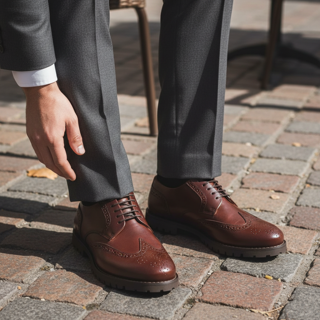 Zapatos La Valenciana Pala Vega 6814 Cuero - imagen 4
