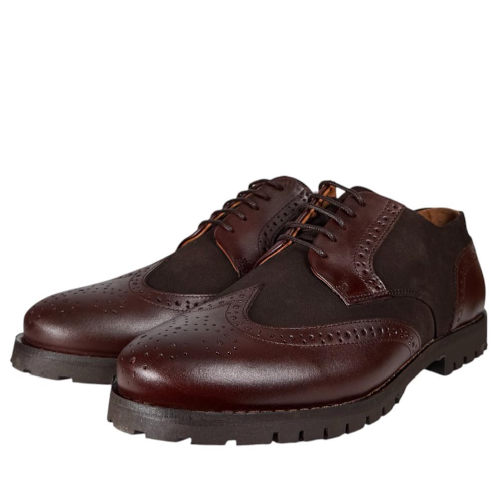 Zapatos La Valenciana Pala Vega Combinada 6814 Marrón - imagen 4