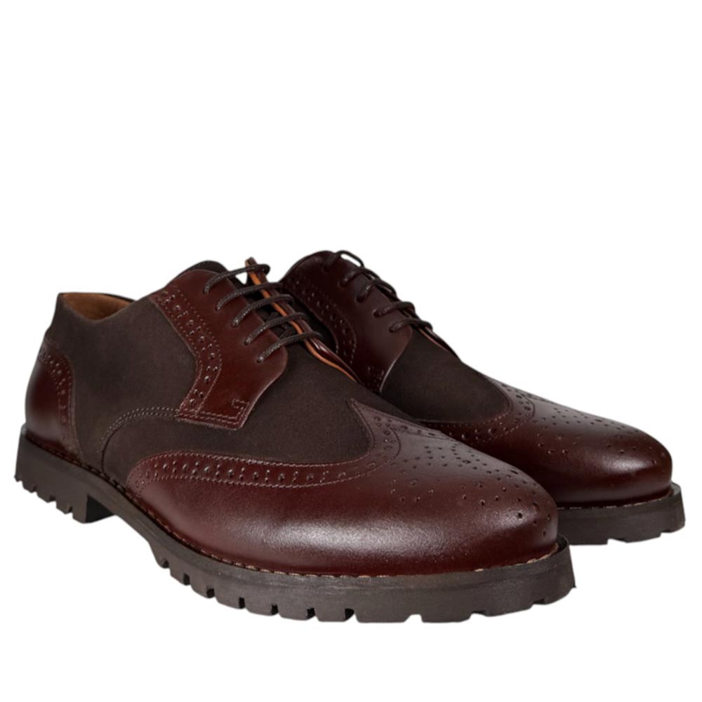 Zapatos La Valenciana Pala Vega Combinada 6814 Marrón - imagen 3