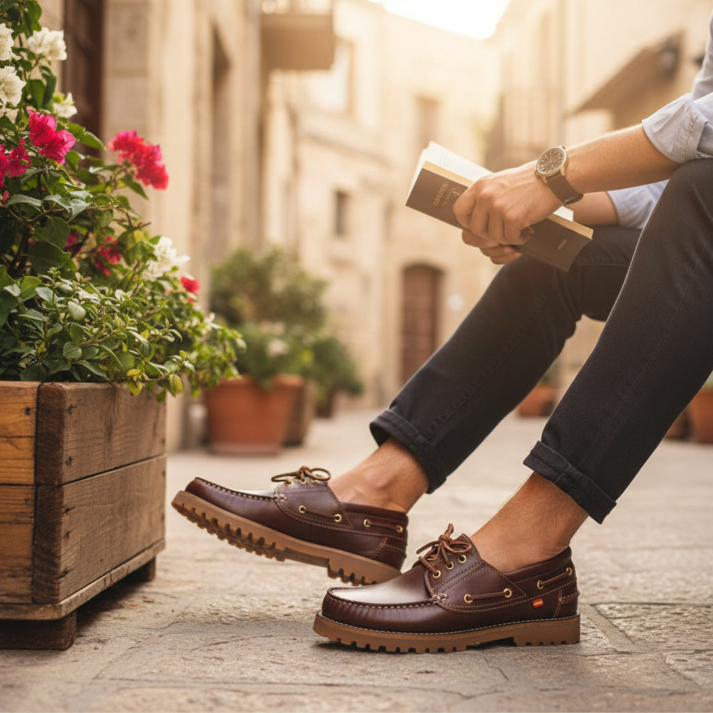 Zapatos Náuticos La Valenciana Leonardo Cuero - imagen 2