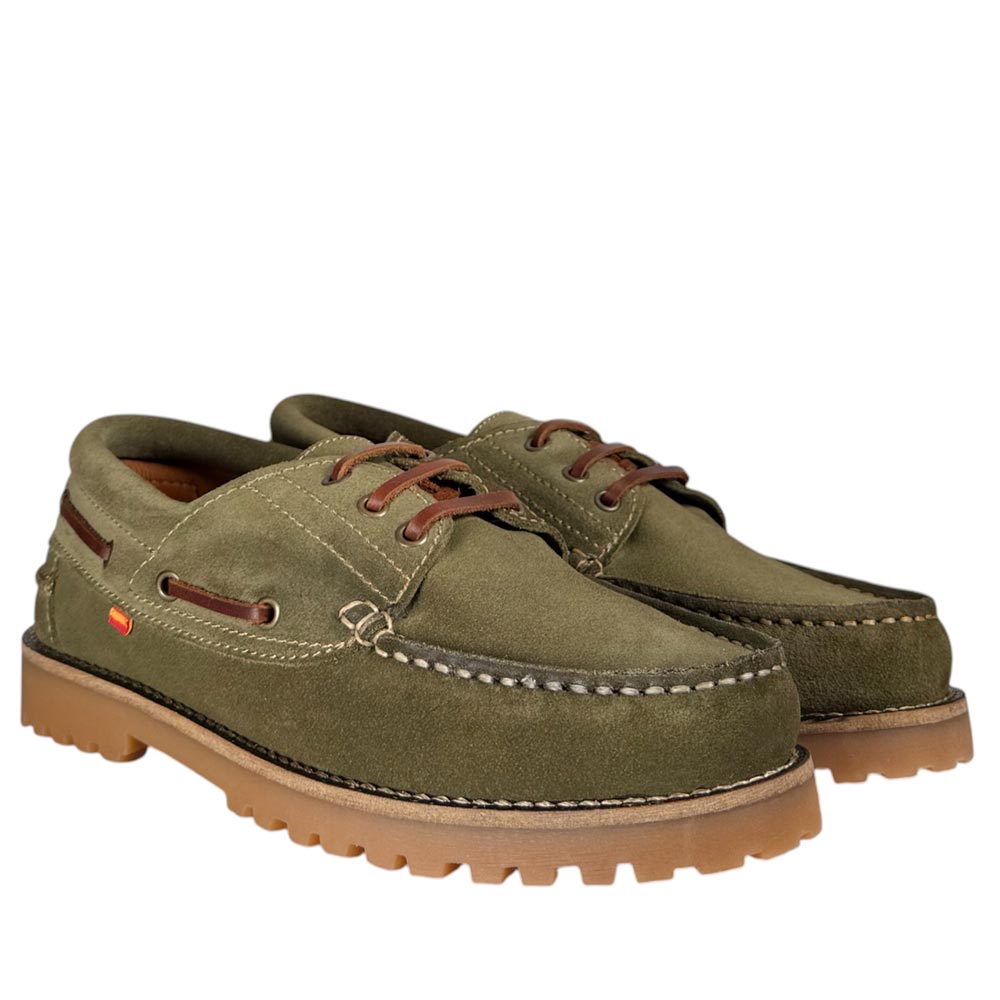 Zapatos Náuticos La Valenciana Rodrígo Serraje Verde - imagen 3