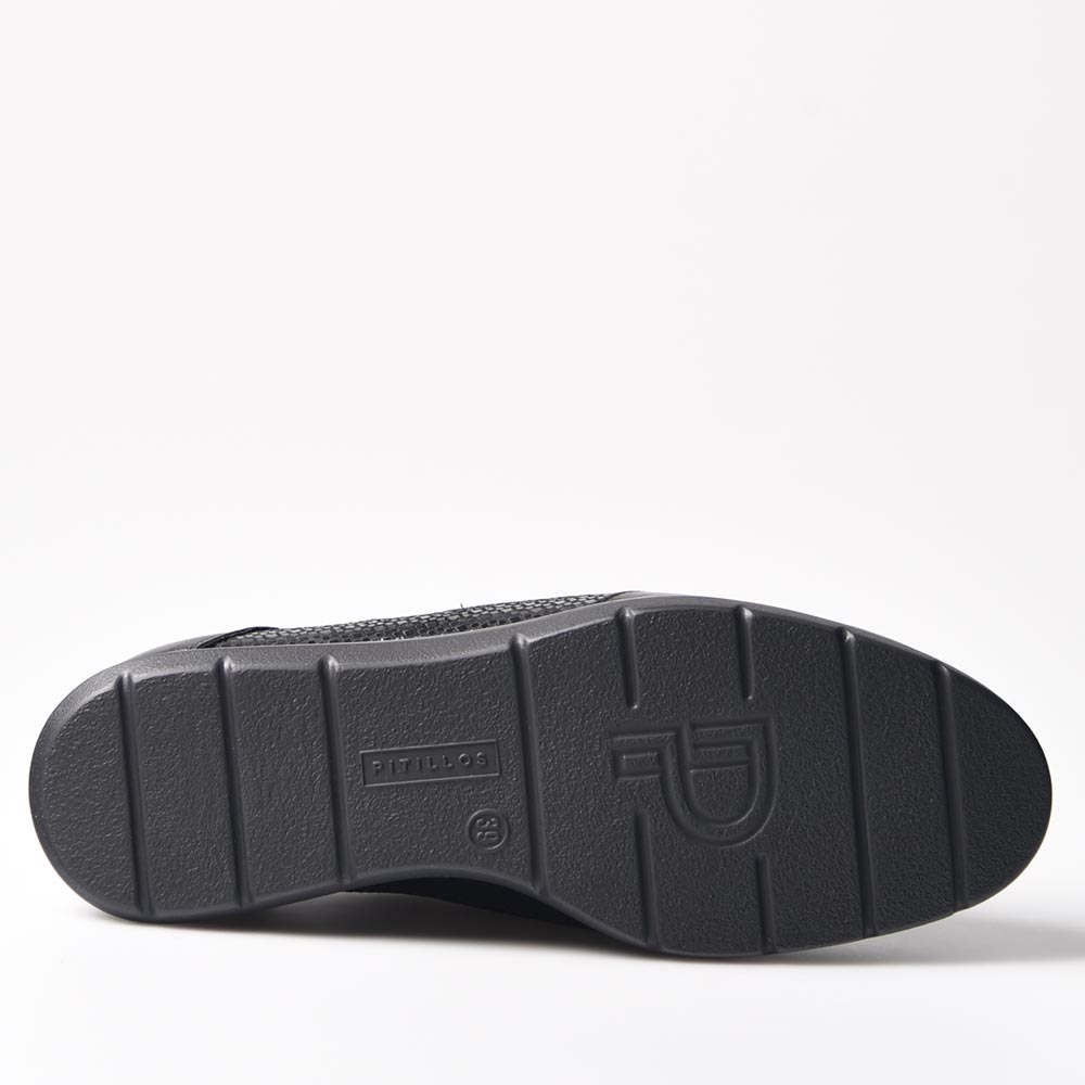 Zapatos Pitillos Ancho Especial Copete 10011 Negro - imagen 5
