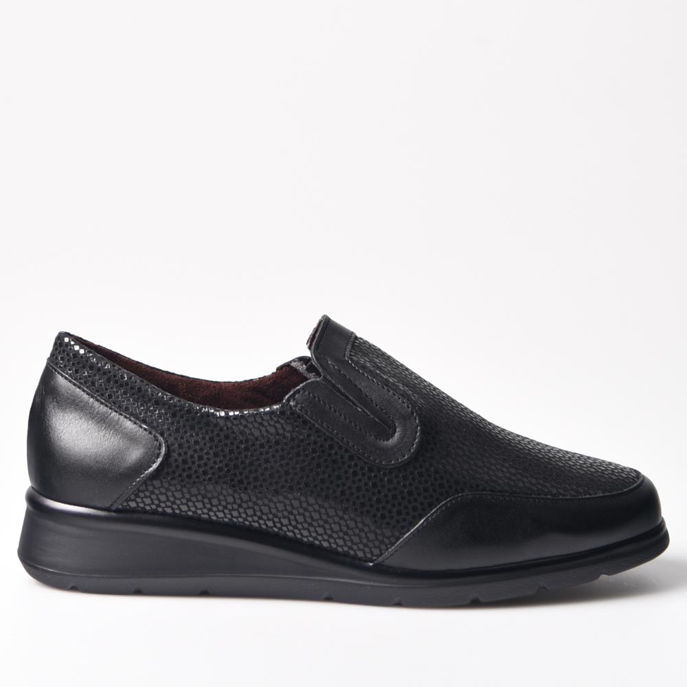 Zapatos Pitillos Ancho Especial Copete 10011 Negro - imagen 1