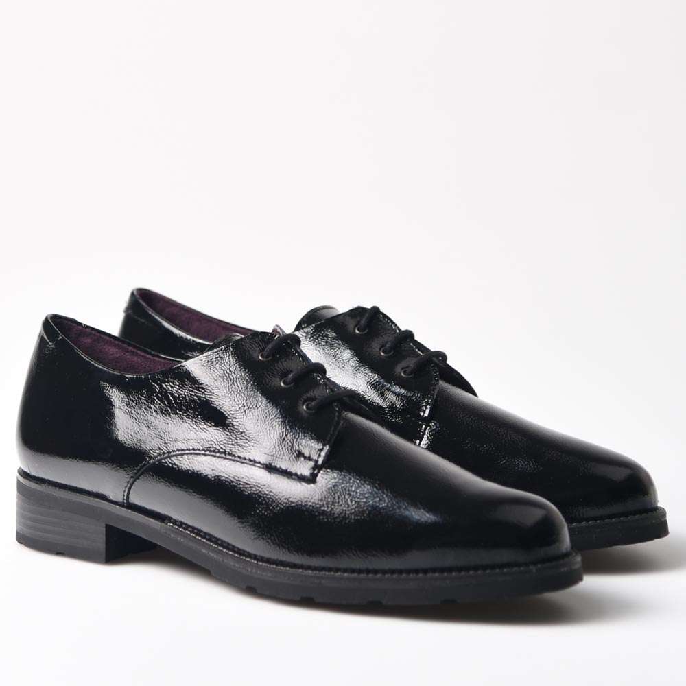Zapatos Pitillos Blúcher Charol 10181 Negro - imagen 2