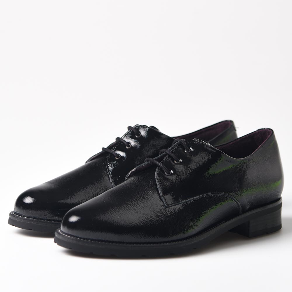 Zapatos Pitillos Blúcher Charol 10181 Negro - imagen 3