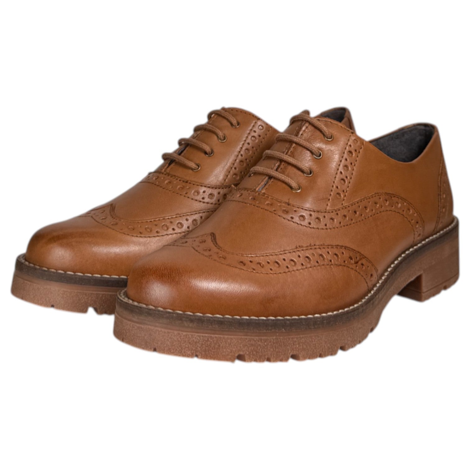 Zapatos Pitillos Blúcher Pala Vega 10776 Cuero - imagen 3