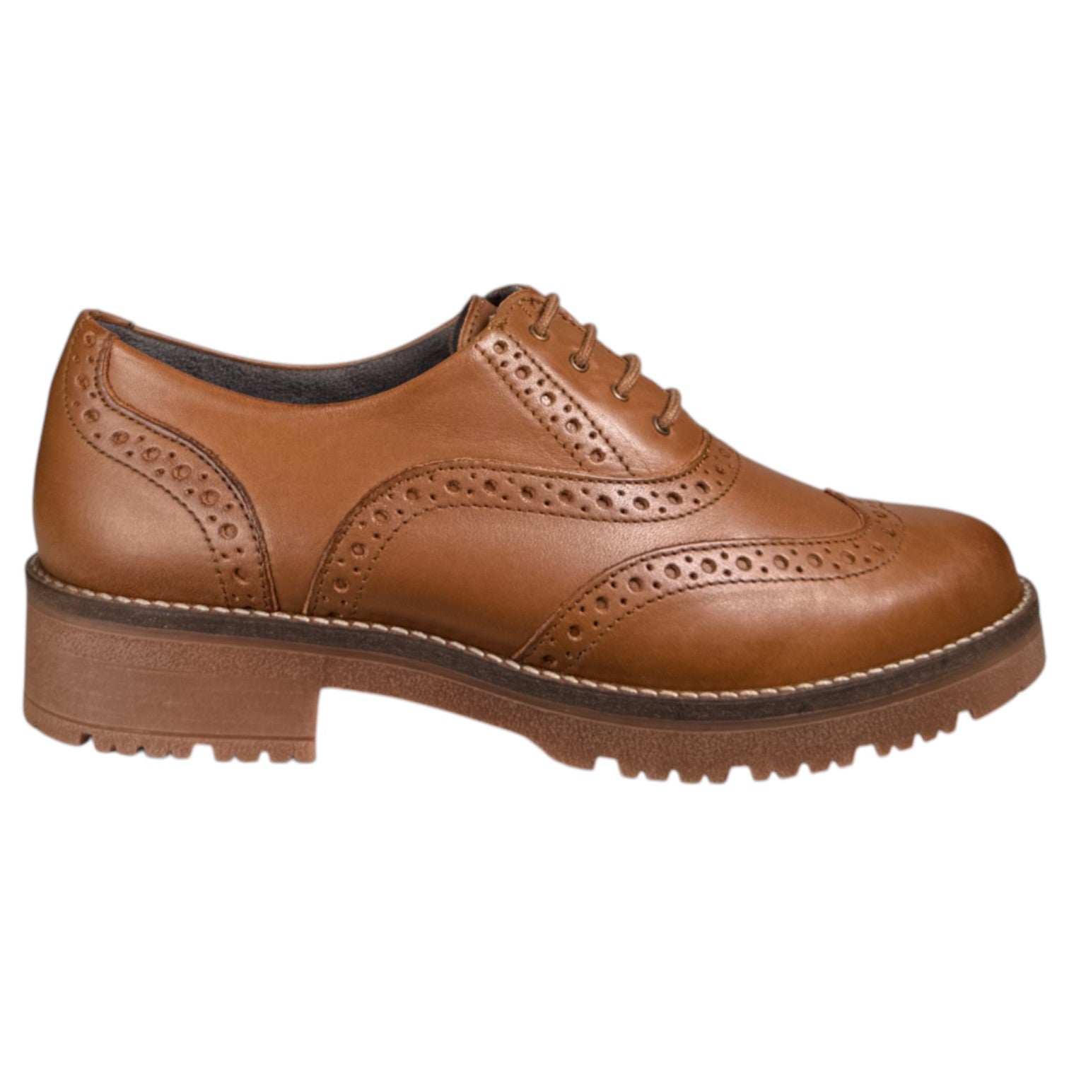 Zapatos Pitillos Blúcher Pala Vega 10776 Cuero - imagen 1