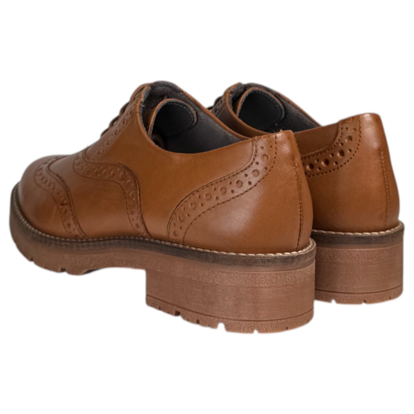 Zapatos Pitillos Blúcher Pala Vega 10776 Cuero - imagen 4