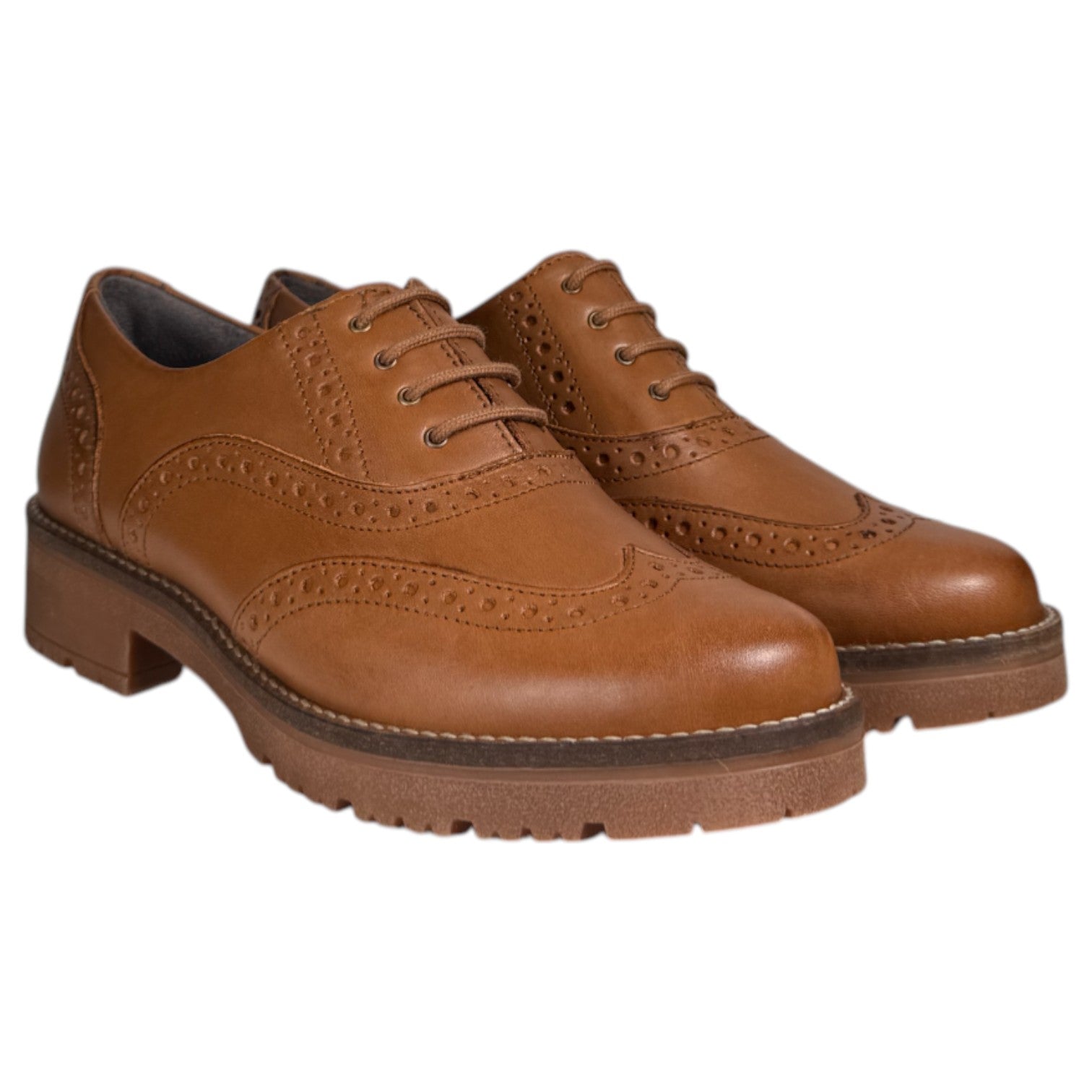Zapatos Pitillos Blúcher Pala Vega 10776 Cuero - imagen 2