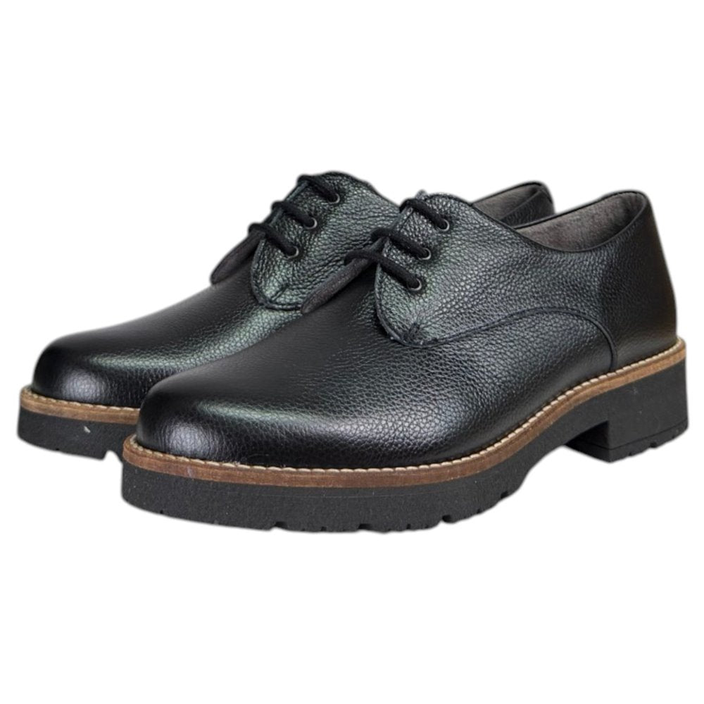 Zapatos Pitillos Blúcher Piel Grabada 11561 Negro - imagen 5