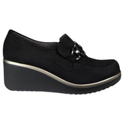 Zapatos Pitillos Cuña Hebilla 20236 Negro