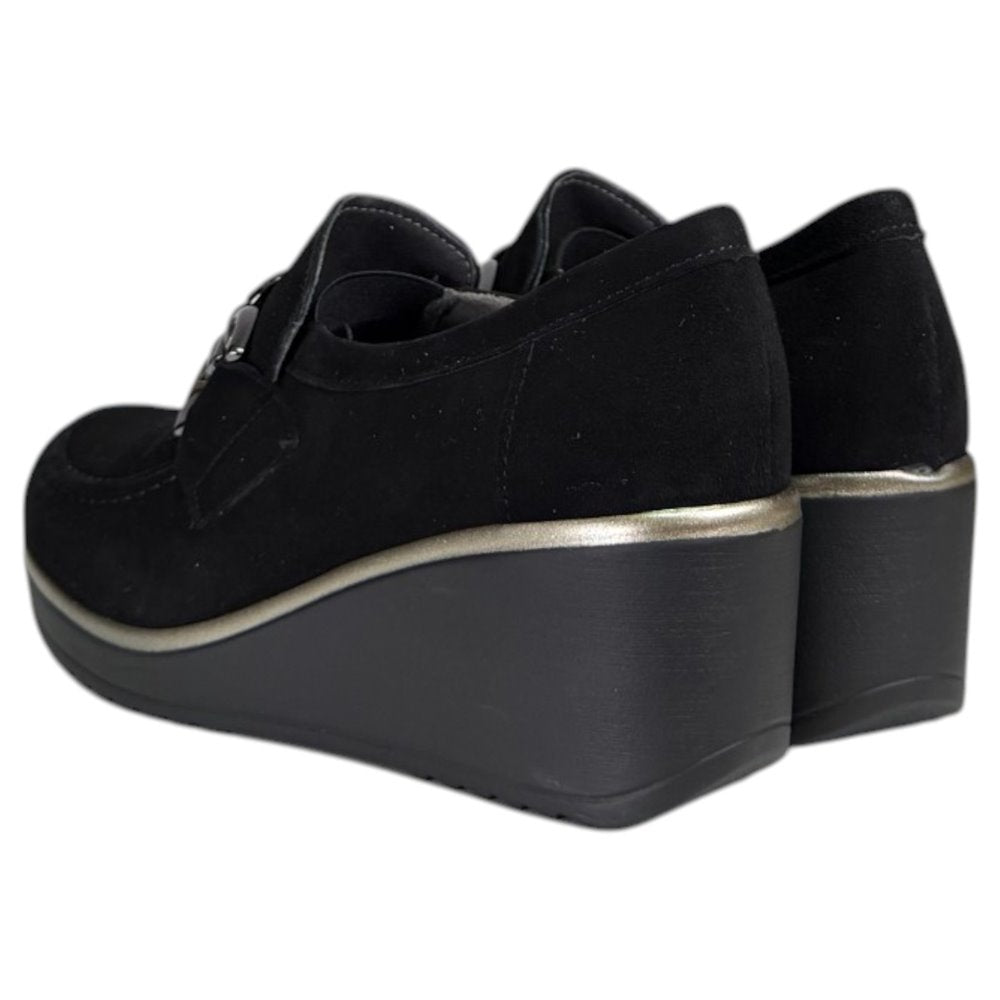 Zapatos Pitillos Cuña Hebilla 20530 Negro - imagen 6