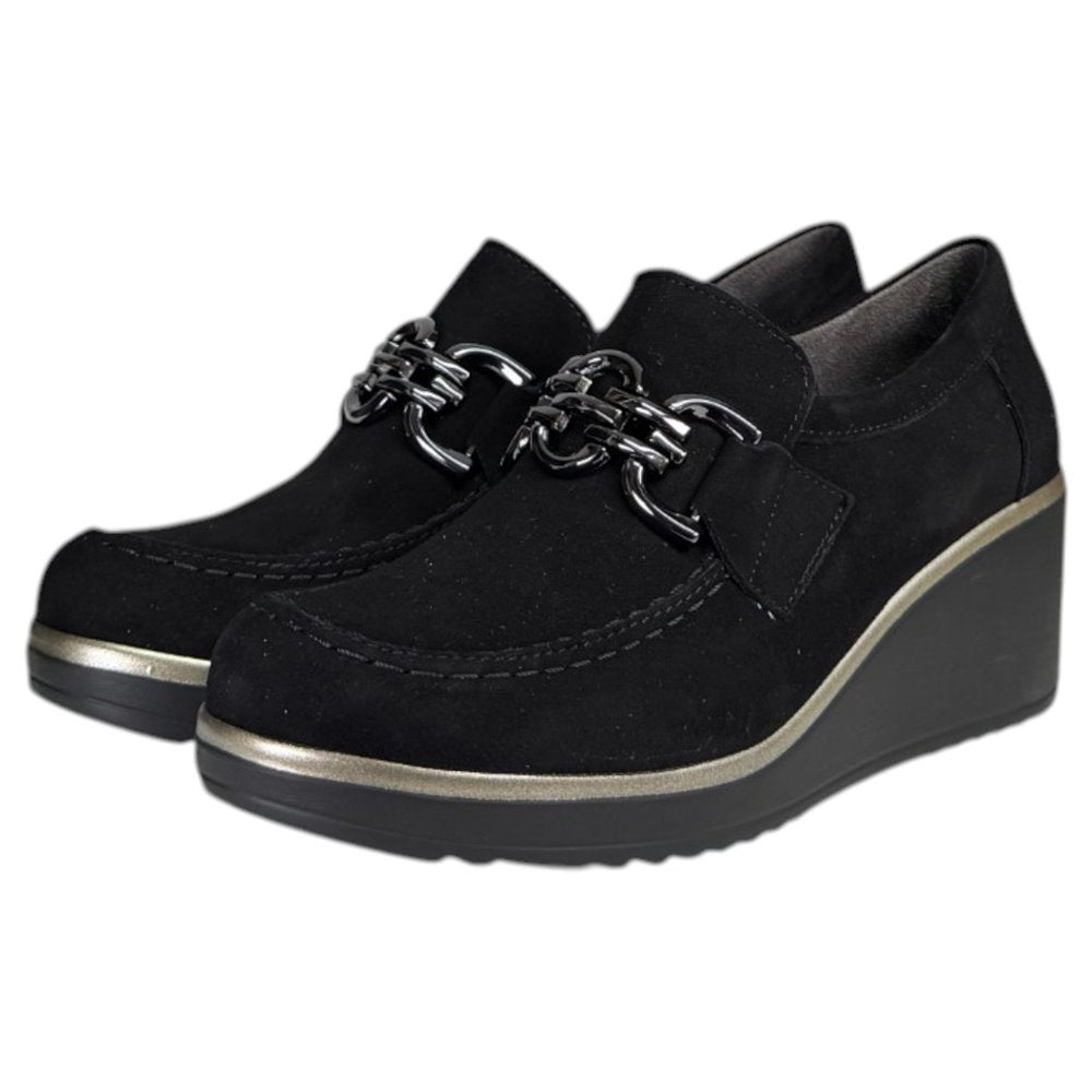 Zapatos Pitillos Cuña Hebilla 20530 Negro - imagen 5