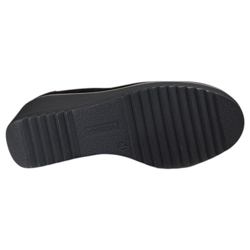 Zapatos Pitillos Cuña Hebilla 20530 Negro - imagen 7