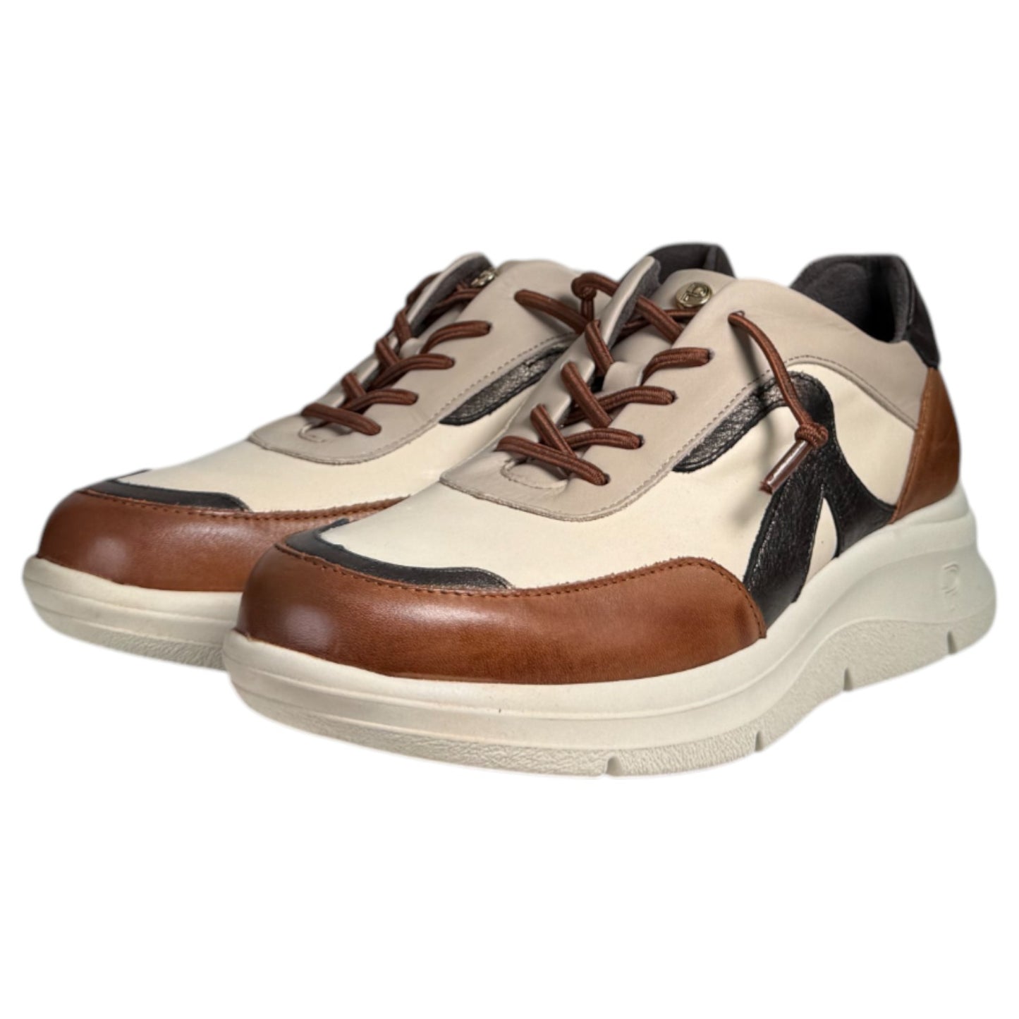 Zapatos Pitillos Deportivos Cuña Elásticos 10912 Cuero - imagen 3
