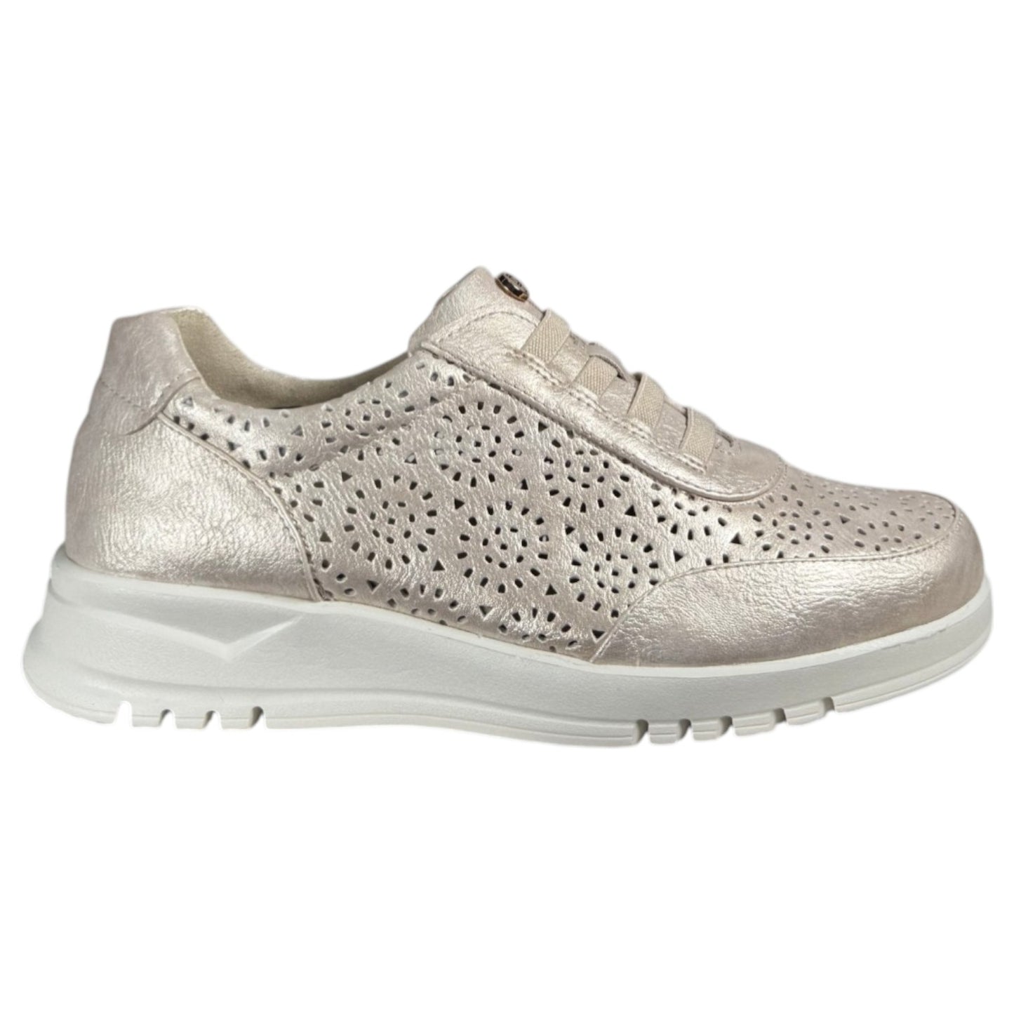Zapatos Pitillos Deportivos Troquelados 20301 Oro - imagen 1