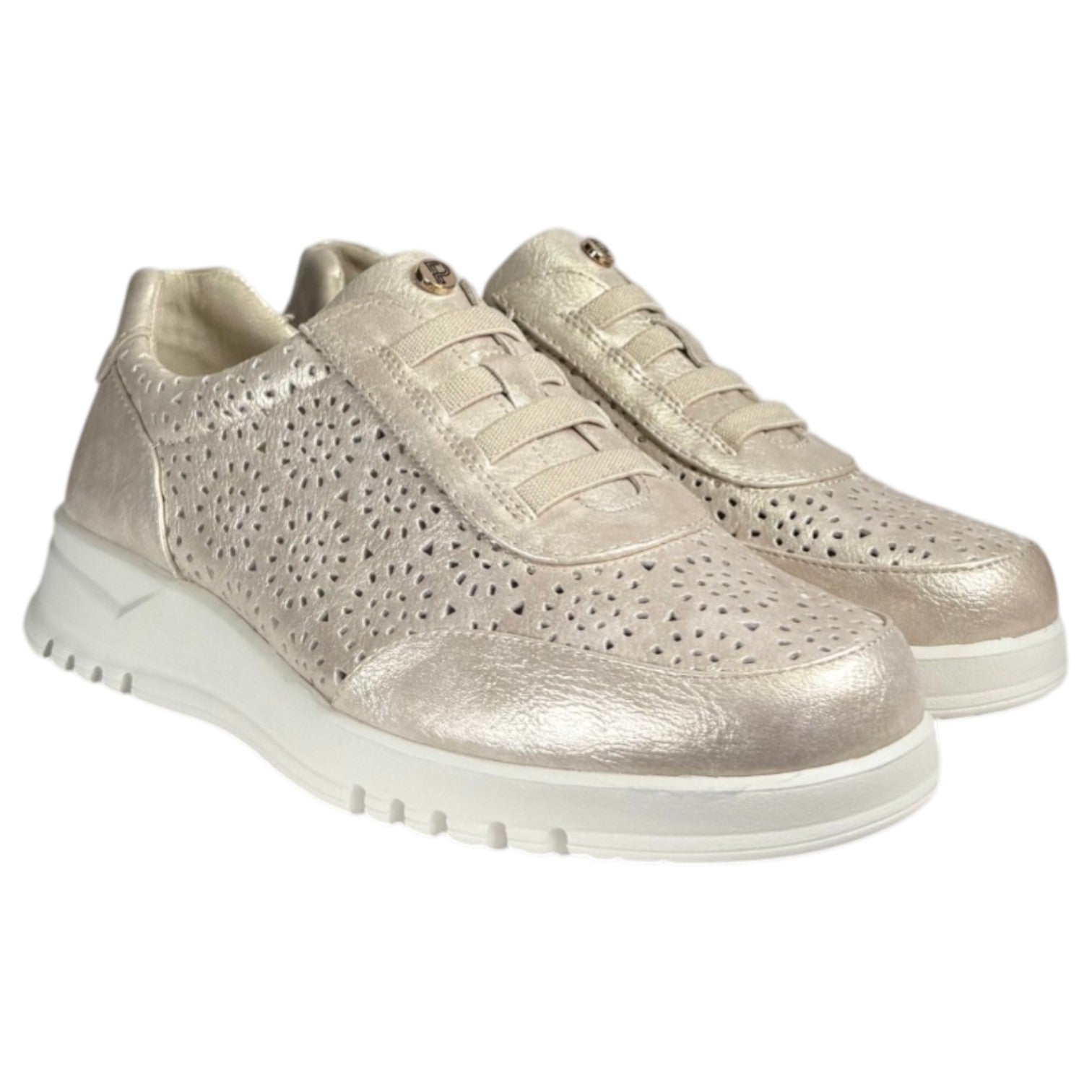 Zapatos Pitillos Deportivos Troquelados 20301 Oro - imagen 3